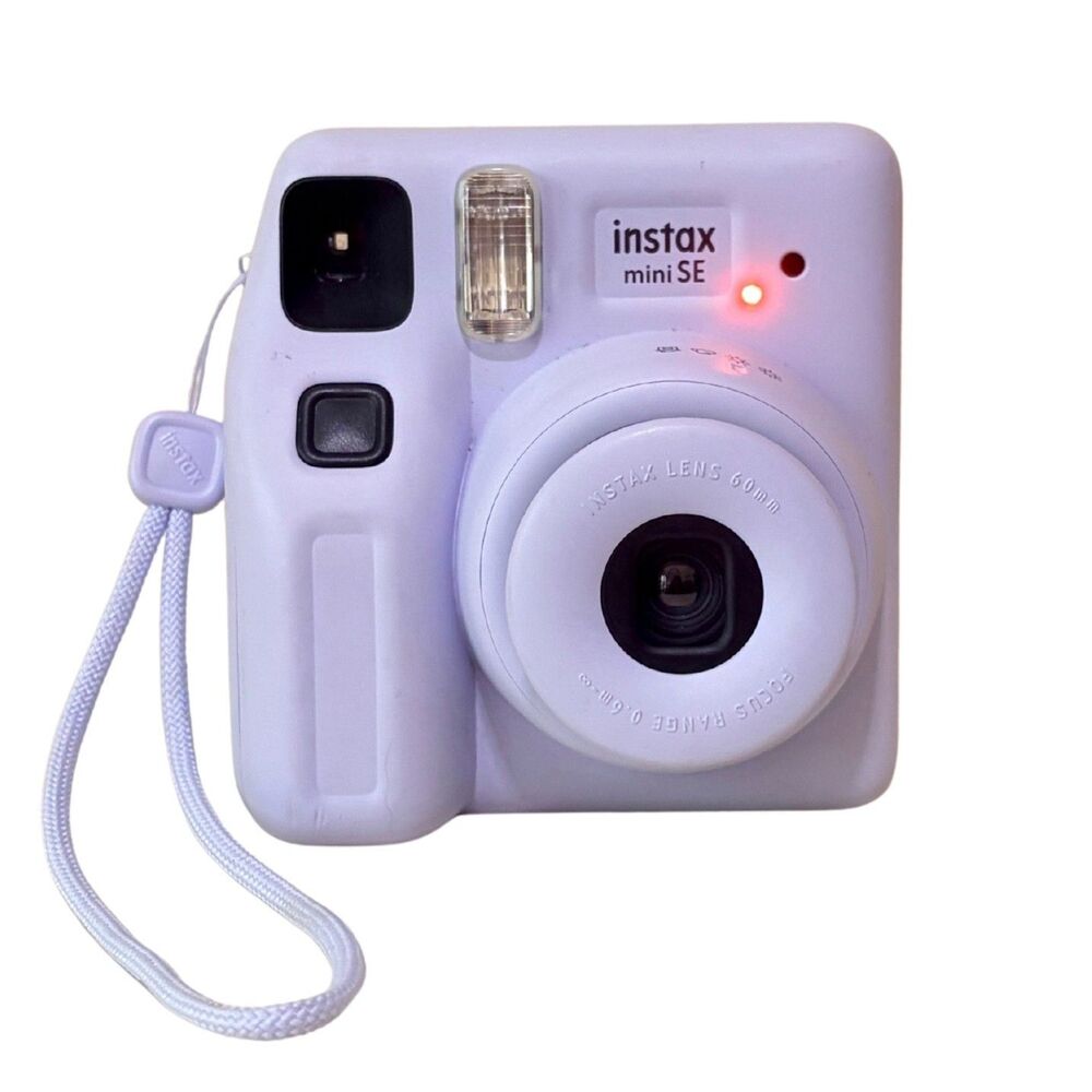 Fujifilm Instax Mini SE Instant Camera - Purple Lavender - Tested & Works